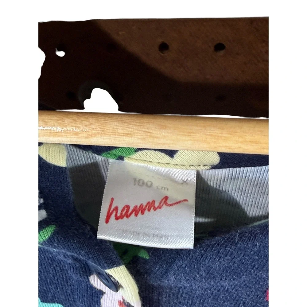 Hanna Andersson Girls 100cm US 4 Floral & Striped Cotton Dress Lot of 2